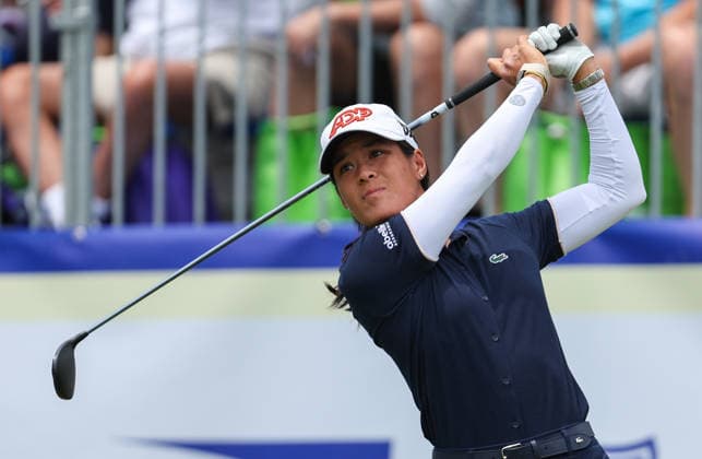 May 31, 2026: Celine Boutier of France hits from the first tee to begin her final round at the ShopRite LPGA, Golf Damen Classic Powered by Wakefern in Galloway, NJ. CSM Galloway United States of America - ZUMAc04_ 20260531_zma_c04_168 Copyright: xMikexLangishx