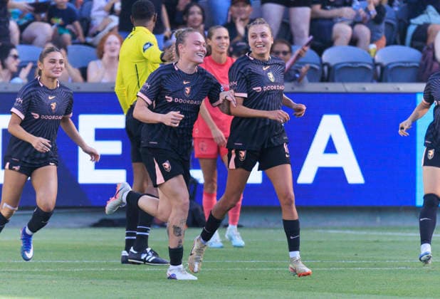 May 31, 2026, Los Angeles, California, USA: Maiara Niehues 12 of the Angel City FC celebrates her goal during their regular season NWSL game against the North Carolina Courage on Sunday May 31, 2026 at the BMO Stadium in Los Angeles, California. ACFC lose to NC Courage, 1-2. ARIANA RUIZ PI ACFC Lose To NC Courage, 1-2  - ZUMAp124 20260531_zaa_p124_055 Copyright: xArianaxRuizx