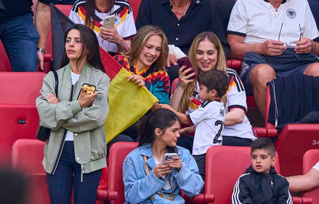 Tanja, wife of Deniz Undav Nele, wife of Nadiem Amiri in the friendly match GERMANY - FINLAND 4-0 in preparation for FIFA World Cup, WM, Weltmeisterschaft, Fussball 2026 on May 31, 2026 in Mainz, Germany.