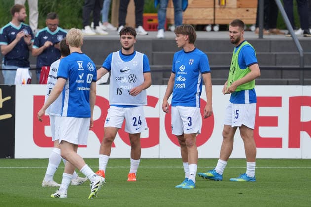 Oiva Jukkola (Finnland), Niklas Pyyhtia (Finnland), Tenho (Finnland) - Frankfurt 01.06.2026: Deutsche Nationalmannschaft verabschiedet sich mit öffentlichem Training aus Deutschland