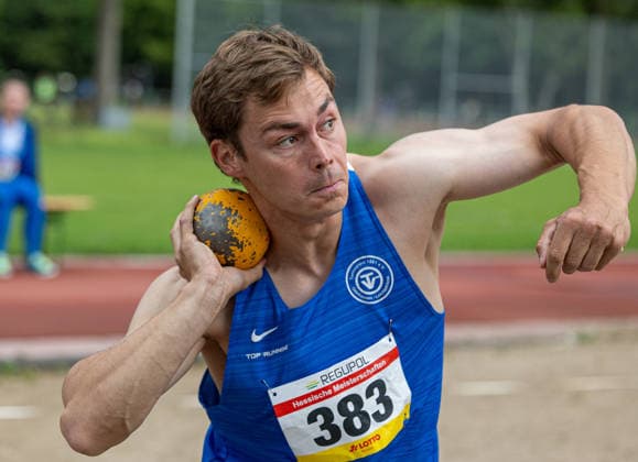 Hessische Meisterschaften Aktive; Darmstadt, 31.05.2026 Martin Kratz (TV Gelnhausen); Hessische Meisterschaften Aktive in der Bürgerparkstadion in Darmstadt am 31.05.2026, (Hessen). Copyright: xBEAUTIFULxSPORTS KJPetersx