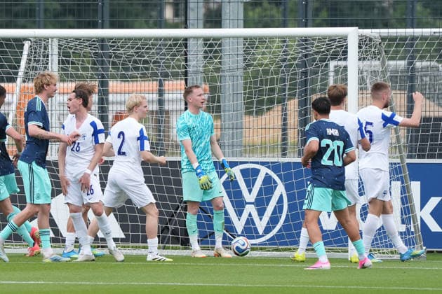 Eigentor Tenho (Finnland) zum 1:0 - Frankfurt 01.06.2026: Deutsche Nationalmannschaft verabschiedet sich mit öffentlichem Training aus Deutschland