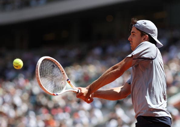 June 1, 2026, Paris, Ile De France, France: ZACHARY SVAJDA of USA during the match against F. Cobolli of Italy in the fourth round of tennis tournament Roland Garros, Paris, France. Paris France - ZUMAc278 20260601_zsp_c278_025 Copyright: xMarcinxCholewinskix
