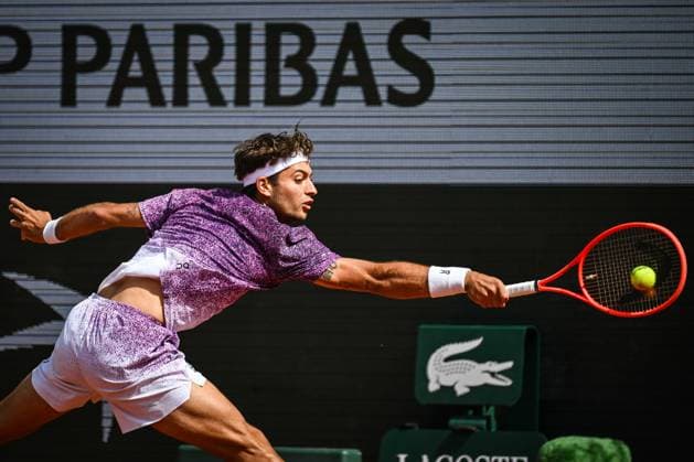 June 1, 2026, Paris, France, France: Flavio COBOLLI of Italy during the ninth day of the Roland-Garros 2026, French Open 2026, Grand Slam tennis tournament at Roland-Garros Stadium on June 01, 2026 in Paris, France. Roland Garros 2026 - Day 9  - ZUMAm308 20260601_zsp_m308_006 Copyright: xMatthieuxMirvillex
