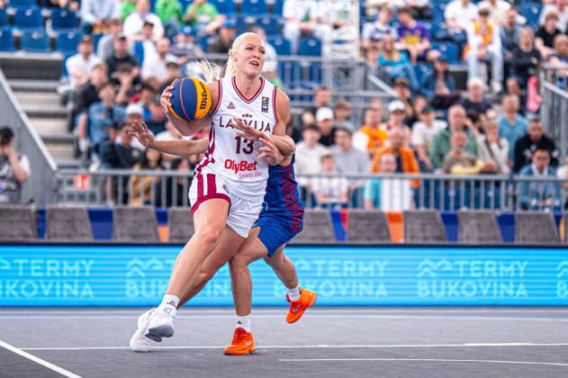 Warszawa 01.06.2026. 3x3 Basketball World Championship, WM, Weltmeisterschaft Day 1 in Warsaw, Poland. Latvia - Philippines Match--- Mistrzostwa Swiata w koszykowce 3x3 Dzien 1 w Warszawie. Mecz Lotwa - Filipiny Persons Shown : Marta Miscenko Fot. Kai Taller Arena Akcji NEWSPIX.PL --- newspix.pl 