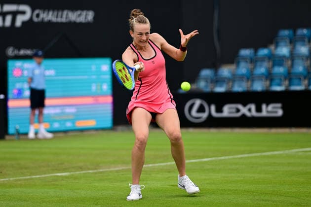 Tennis WTA125 ATP, Tennis Herren Challenger Lexus Birmingham Open Mika Stojsavljevic of Great Britain returns during the Lexus Birmingham Open tennis tournament at Edgbaston Priory Club, Birmingham, UK on 1 June 2026. Birmingham Edgbaston Priory Club West Midlands UK Editorial use only , Copyright: xDennisxGoodwinx PSI-24319-0076