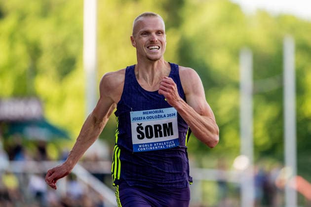 Patrik Sorm of Czech Republic, 400 metres run, men, 33th Josef Odlozil Memorial, international athletics meeting, part of WACT European Bronze Meeting, in Prague, Czech Republic, June 1, 2026. (CTKxPhoto OndrejxDeml) CTKPhotoP2026060106325  CTKPhotoP2026060106325