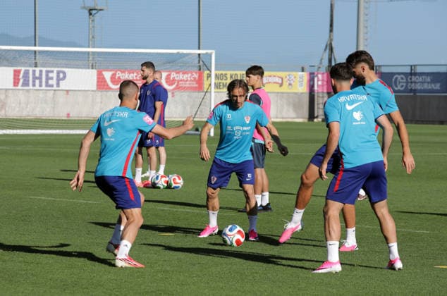 PXL_CRO training Luka Modric of Croatian national football team during training before friendly match with Belgium at Rujevica stadium on 01. July 2026. in Rijeka, Croatia.  GoranxKovacic PIXSELL