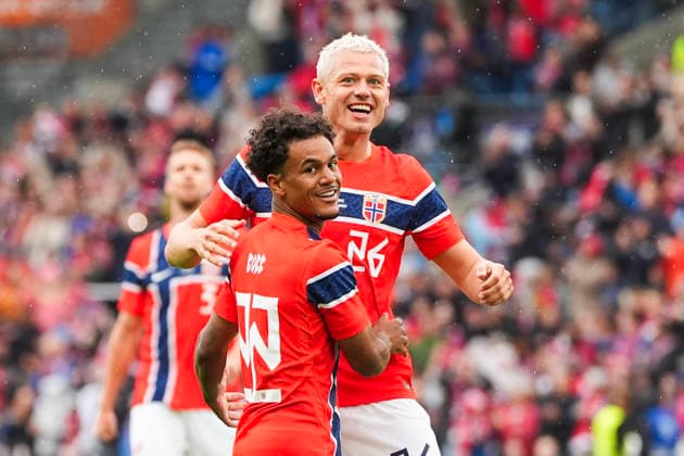 Private international football match: Norway - Sweden Oslo 20260601. Norway s Julian Ryerson and Antonio Nusa celebrate 1-0 during the private international men s football match between Norway and Sweden at Ullevaal Stadium. Photo: Lise Aserud NTB Oslo Norway EDITORIAL USE ONLY. RESTRICTED USE FOR BETTING COMPANIES Ref:_SPOkvPhdhJq92M.jpg *** Private international football match Norway Sweden Oslo 20260601 Norway s Julian Ryerson and Antonio Nusa celebrate 1 0 during the private international men s football match between Norway and Sweden at Ullevaal Stadium Photo Lise Aserud NTB Oslo Norway EDITORIAL USE ONLY RESTRICTED USE FOR BETTING COMPANIES  Copyright: xLisexAserudx xNTBx