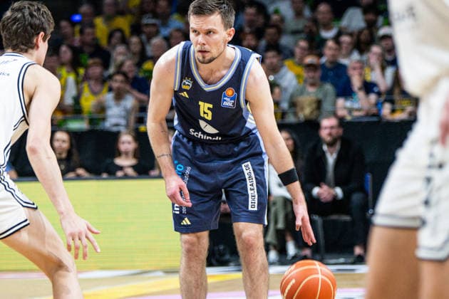 Martin Hermannsson (Alba Berlin, 15) 01.06.2026, Alba Berlin vs Bamberg Baskets, Basketball, BBL, Max-Schmeling Halle, Berlin DFL regulations prohibit any use of photographs as image sequences and or quasi-video. Copyright: HMBxMedia xFinnxWeidmann