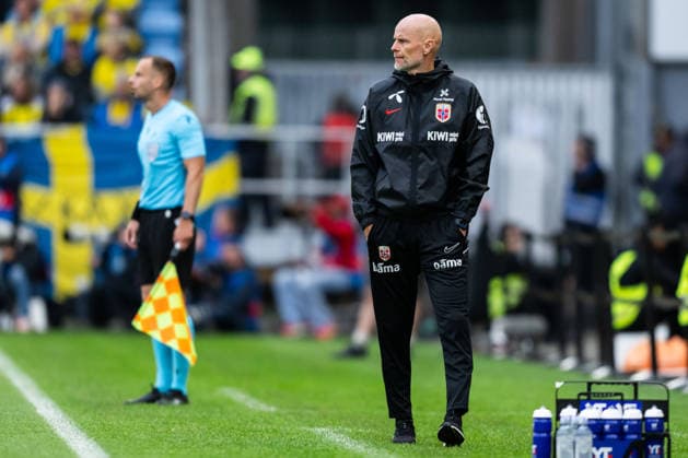 260601 Head coach Stale Solbakken of Norway during the International Friendly, Länderspiel, Nationalmannschaft football match between Norway and Sweden on June 1, 2026 in Oslo. Photo: Marius Simensen BILDBYRAN COP 238 JM0820 bbeng fotboll football soccer fotball träningslandskamp privatlandskamp landskamp international friendly norge norway sverige sweden sverige a Copyright: MARIUSxSIMENSEN BB260601BB788