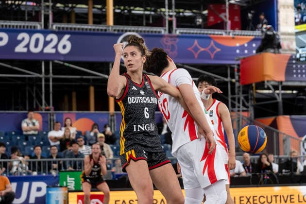 FIBA 3x3 World Cup 2026 - Warsaw, Poland - Day 1 Marie Reichert is seen during the FIBA 3x3 World Cup 2026 game between Germany and China in Warsaw, Poland. Warsaw Poland  Copyright: xMarekxAntonixIwaÅ czukx originalFilename:iwanczuk-day1ofth260601_npR62.jpg