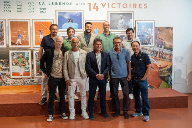 2026 French Open - Trophy Legend press conference, PK, Pressekonferenz NB Mansour Bahrami, Michael Chang, Arnaud Clement, Guy Forget, Sebastien Grosjean Henri Leconte, John Mc Enroe Cedric Pioline, Fabrice Santoro, Gilles Simon, Jo-Wilfried Tsonga, Mats Wilander attend Trophy Legend Press Conference during the 2026 French Open at Roland Garros on June 01, 2026 in Paris, France. Photo by Nasser Berzane ABACAPRESS.COM  Copyright: xBerzanexNasser ABACAx
