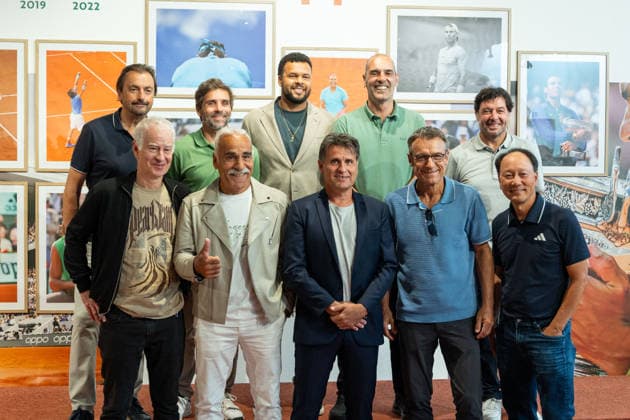 2026 French Open - Trophy Legend press conference, PK, Pressekonferenz NB Mansour Bahrami, Michael Chang, Arnaud Clement, Guy Forget, Sebastien Grosjean Henri Leconte, John Mc Enroe Cedric Pioline, Fabrice Santoro, Gilles Simon, Jo-Wilfried Tsonga, Mats Wilander attend Trophy Legend Press Conference during the 2026 French Open at Roland Garros on June 01, 2026 in Paris, France. Photo by Nasser Berzane ABACAPRESS.COM  Copyright: xBerzanexNasser ABACAx