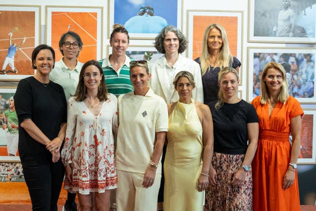 2026 French Open - Trophy Legend press conference, PK, Pressekonferenz NB Marion Bartoli, Alize Cornet, Lindsay Davenport, Nathalie Dechy, Tatiana Golovin, Daniela Hantuchova, Angelique Kerber, Pauline Parmentier, Lucie Safarova, Francesca Schiavone attend Trophy Legend Press Conference during the 2026 French Open at Roland Garros on June 01, 2026 in Paris, France. Photo by Nasser Berzane ABACAPRESS.COM  Copyright: xBerzanexNasser ABACAx