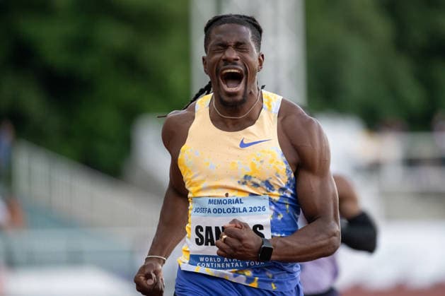 Delvis Santos of Portugal, 200 metres run, men, 33th Josef Odlozil Memorial, international athletics meeting, part of WACT European Bronze Meeting, in Prague, Czech Republic, June 1, 2026. (CTKxPhoto OndrejxDeml) CTKPhotoP2026060107046  CTKPhotoP2026060107046
