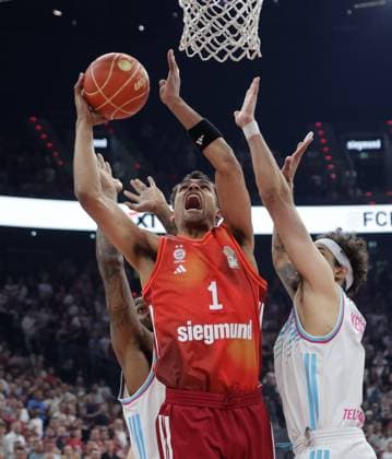 Bayerns 1 Oscar DA SILVA. Basketball, Bayern - Bonn. Bundesliga, FC Bayern Basketball - Telekom Baskets Bonn, Playoff Halbfinale, 2.Spiel, Saison 2025-2026, 1.06.2026, in Muenchen, S A P G A R D E N, Deutschland. Quelle Copyright Credit : Oryk HAIST
