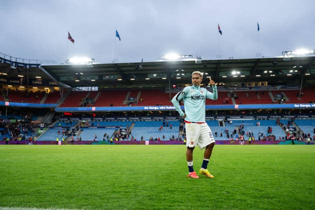 260601 Antonio Nusa of Norway after the International Friendly, Länderspiel, Nationalmannschaft football match between Norway and Sweden on June 1, 2026 in Oslo. Photo: Vegard Grott BILDBYRAN kod VG JM0820 bbeng fotboll football soccer fotball träningslandskamp privatlandskamp landskamp international friendly norge norway sverige sweden sverige a Copyright: VEGARDxGRoTT BB260601VG088