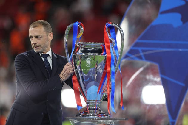 Aleksander Ceferin , PSG gewinnt die Champions League , PSG Paris Saint Germain-Arsenal Champions League Finale , Fußball , in dem Puskas Arena Stadion , in Budapest , Ungarn . Mai 30 , 2026 . Photo by: Davide Elias IPA Photo Pressefoto DENL Copyright: xDavidexEliasx