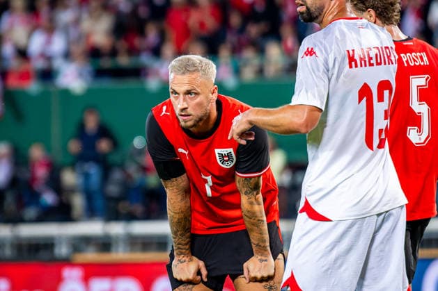 SOCCER - AUT vs TUN, test match VIENNA,AUSTRIA,01.JUN.26 - SOCCER - OEFB international test match, Austria vs Tunisia. Image shows the disappointment of Marko Arnautovic (AUT).  GEPAxpictures xKevinxHackner