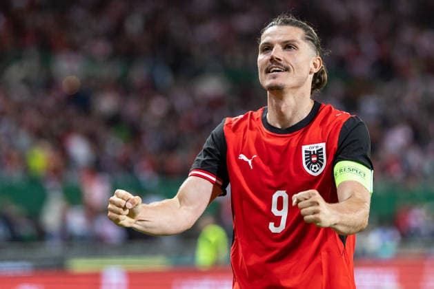 SOCCER - AUT vs TUN, test match VIENNA,AUSTRIA,01.JUN.26 - SOCCER - OEFB international test match, Austria vs Tunisia. Image shows the rejoicing of Marcel Sabitzer (AUT).  GEPAxpictures xArminxRauthner