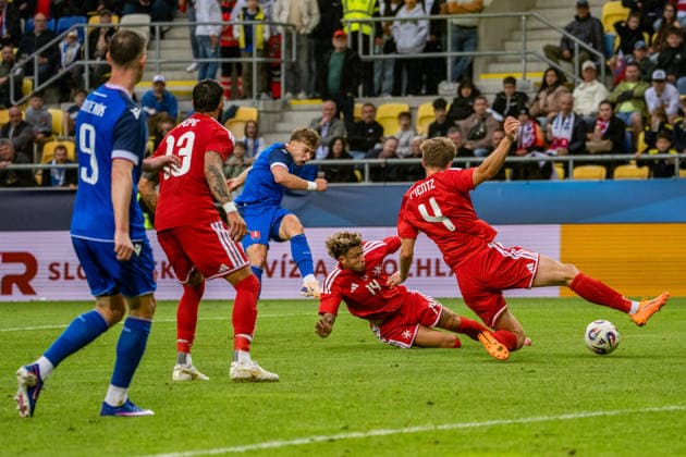 Slovakia v Malta - International Friendly, Länderspiel, Nationalmannschaft Match Roland Galcik of Slovakia scores a winning goal during the international friendly match between Slovakia and Malta at MOL Arena in Dunajska Streda, Slovakia, on June 1, 2026. Dunajska Streda Slovakia  Copyright: xMatejxSaganx originalFilename:sagan-slovakia260601_npWTg.jpg