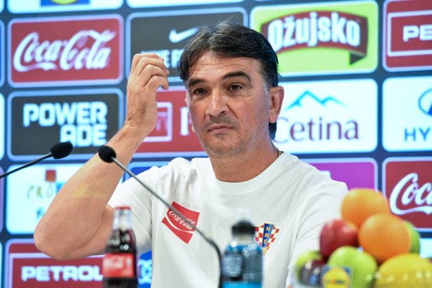 Croatia, Rijeka, 010626. Croatian National Football Team Rijeka training camp, Rujevica. Croatian national football team press conference, PK, Pressekonferenz as part of final preparations for the upcoming World Cup. In the photo: Zlatko Dalic. Photo: Damir Skomrlj CROPIX Copyright: xxDamirxSkomrljx dalic_pasalic7-010626