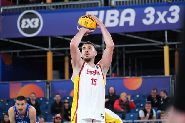 June 1, 2026, Warsaw, Masovian Voivodeship, Poland: SpainÃ¢â‚¬â ¢s IVAN AURRECOECHEA (15) takes a free throw during a FIBA 3x3 Basketball World Cup menÃ¢â‚¬â ¢s Pool A game between Serbia and Spain in Warsaw, Poland. Warsaw Poland - ZUMAk204 20260601_zip_k204_118 Copyright: xRomanxKozielx