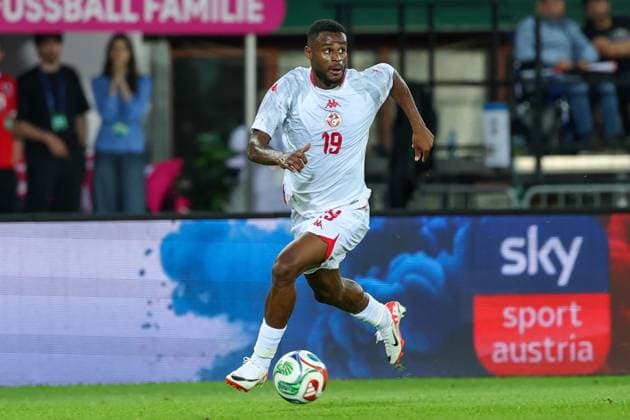 01. JUNE. 2026 – SOCCER – International Friendly, Länderspiel, Nationalmannschaft (MEN), Austria vs Tunisia Firas Chaouat (Tunisia) is in action VIENNA VIENNA, AUSTRIA – Ernst-Happel-Stadion Ernst-Happel-Stadion AUSTRIA