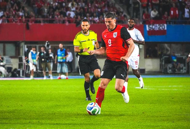 Fussball Österreich, Nationalteam, International Friendly, Länderspiel, Nationalmannschaft Freundschaftliches Länderspiel, FIFA UEFA WM Vorbereitung - ÖFB Österreich vs. Tunesien Tunisienne (FTF) - Ernst-Happel-Stadion (Wien, Österreich): Marcel Sabitzer (Österreich, 9) Copyright: xLukasxBierederx
