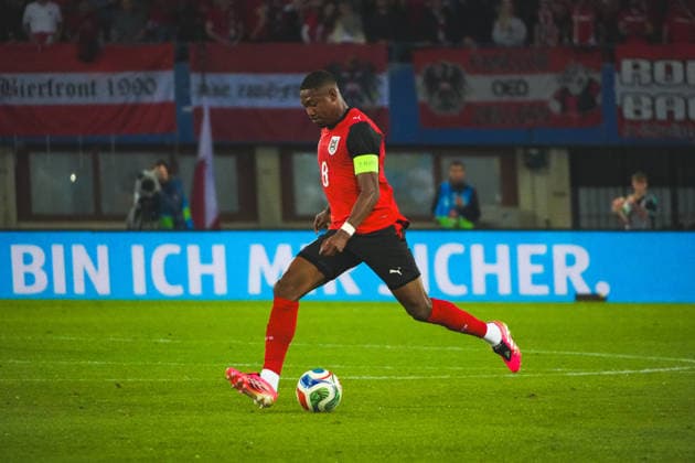 Fussball Österreich, Nationalteam, International Friendly, Länderspiel, Nationalmannschaft Freundschaftliches Länderspiel, FIFA UEFA WM Vorbereitung - ÖFB Österreich vs. Tunesien Tunisienne (FTF) - Ernst-Happel-Stadion (Wien, Österreich): David Alaba (Österreich, 8) Copyright: xLukasxBierederx