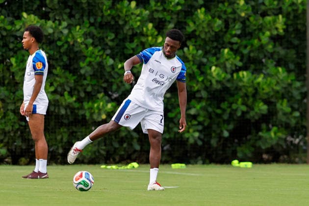 June 1, 2026, Fort Lauderdale, Florida, USA: Haiti forward Derrick Etienne Jr (7) is seen at a training session prior to a pre 2026 FIFA World Cup, WM, Weltmeisterschaft, Fussball Friendly game against New Zealand. Fort Lauderdale USA - ZUMAa257 20260601_zsp_a257_032 Copyright: xChrisxArjoonx