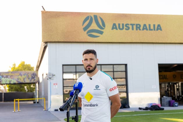 SOCCER AUSTRALIA TRAINING, Socceroos player Mathew Leckie during media availability at the Soccerroos facility at the Oakland Roots Sports Club in Alameda, California, United States, Monday, June 1, 2026. ( NO ARCHIVING Alameda California United States  Copyright: xJasonxHenryx 20260602151788422570