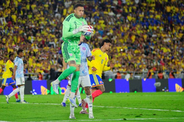 June 1, 2026, Bogota, Bogota D.C, Colombia: Costa Rica s goalkeeper Patrick Sequeira during the last friendly match between Colombia and Costa Rica in Bogota s El Campin Stadium, Colombia on June 1, 2026. Colombia V Costa Rica - Friendly Match Before FIFA World Cup, WM, Weltmeisterschaft, Fussball 2026  - ZUMAvp1_ 20260601_zia_vp1_017 Copyright: xSebastianxBarrosx