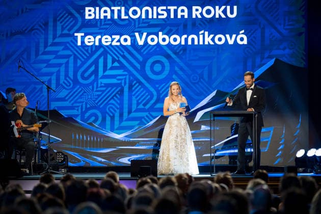 Slavnostni vyhlaseni vysledku ankety Biatlonista roku za sezonu 2025 26, 1. cervna 2026, Praha. Biatlonistka Tereza Vobornikova zvitezila v hlavni kategorii Biatlonista roku. (CTKxPhoto JaroslavxSvoboda) CTKPhotoP2026060107810  CTKPhotoP2026060107810