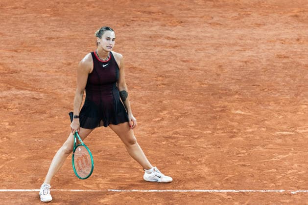 2026 French Open - Day Nine Aryna Sabalenka reacts during her women s singles match against Naomi Osaka on day 9 of the French Open tennis tournament on Court Philippe Chatrier at the Roland-Garros Complex in Paris, France. Paris France  Copyright: xIbrahimxEzzatx originalFilename:ezzat-notitle260601_npGyU.jpg