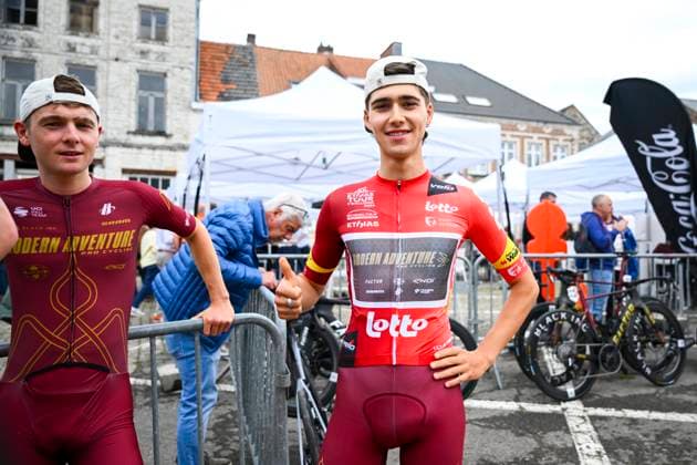 Tour de Wallonie 2026 Stage 2 LIBRAMONT-CHEVIGNY, BELGIUM - JUNE 02 : Florez Samuel (COL) of Modern Adventure Pro Cycling before the start of the race during stage 2 of the 47th edition of Ethias Tour de Wallonie an UCI ProSeries 2.Pro cycling road race stage for Men Elite of 192.1 km with start in Jodoigne and finish in Libramont-Chevigny on June 2, 2026 in Libramont-Chevigny, Belgium, 02 06 2026 ( Motordriver Pieter Van Herzele - Libramont-Chevigny Belgium  Copyright: xVincentxKalutx