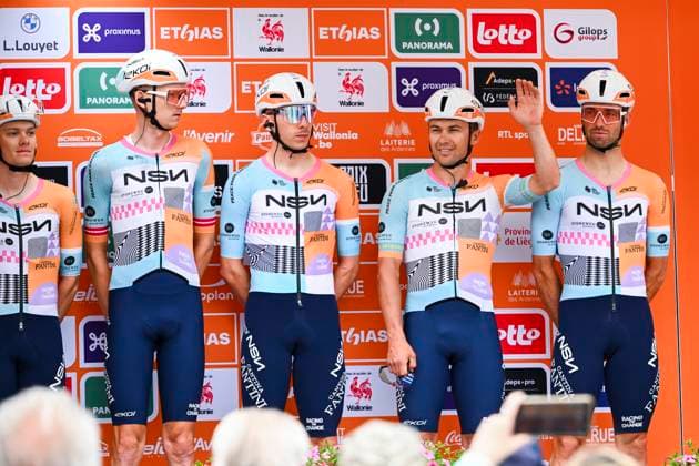 Tour de Wallonie 2026 Stage 2 LIBRAMONT-CHEVIGNY, BELGIUM - JUNE 02 : Lutsenko Alexey (KAZ) of NSN Cycling Team on the podium before the start of race during stage 2 of the 47th edition of Ethias Tour de Wallonie an UCI ProSeries 2.Pro cycling road race stage for Men Elite of 192.1 km with start in Jodoigne and finish in Libramont-Chevigny on June 2, 2026 in Libramont-Chevigny, Belgium, 02 06 2026 ( Motordriver Pieter Van Herzele - Libramont-Chevigny Belgium  Copyright: xVincentxKalutx