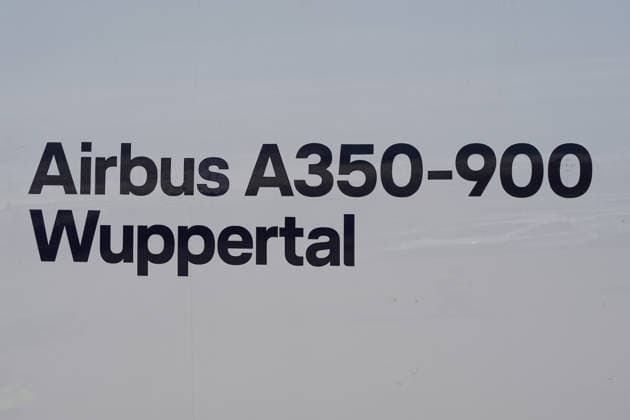 A350-900 Wuppertal steht zum Einstieg für die Nationalelf bereit - Frankfurt 02.06.2026: Abflug der Deutschen Nationalmannschaft zur WM in die USA