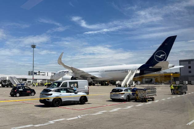 A350-900 Wuppertal der Lufthansa steht zum Einstieg für die Nationalelf bereit - Frankfurt 02.06.2026: Abflug der Deutschen Nationalmannschaft zur WM in die USA