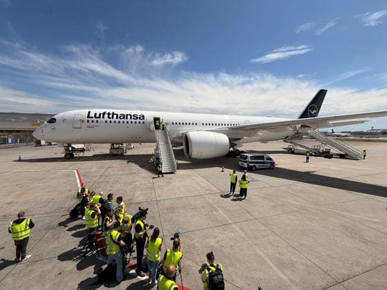 A350-900 Wuppertal der Lufthansa steht zum Einstieg für die Nationalelf bereit - Frankfurt 02.06.2026: Abflug der Deutschen Nationalmannschaft zur WM in die USA