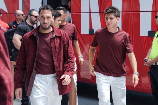 The Turkish National Football Team s 2026 FIFA World Cup, WM, Weltmeisterschaft, Fussball journey has begun ISTANBUL, TURKIYE - JUNE 02: Hakan Calhanoglu and Arda Guler of Turkiye depart from Istanbul, Turkiye with the Turkish National Football Team, which will compete in the 2026 FIFA World Cup, on June 02, 2026. The Turkish squad departed from the Riva Hasan Dogan National Teams Camp and Training Facilities by bus and traveled to the USA by private plane departing from Istanbul Airport. Cemal Yurttas Anadolu Istanbul Turkey. Editorial use only. Please get in touch for any other usage.  Copyright: x2026xAnadoluxCemalxYurttasx