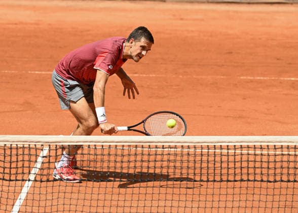 Vit Kopriva from Czechia in action against Andrej Martin from Slovakia during the men s tennis challenger UniCredit Czech Open, in Prostejov, Czech Republic, on June 2, 2026. (CTKxPhoto LudekxPerina) CTKPhotoP2026060204358  CTKPhotoP2026060204358