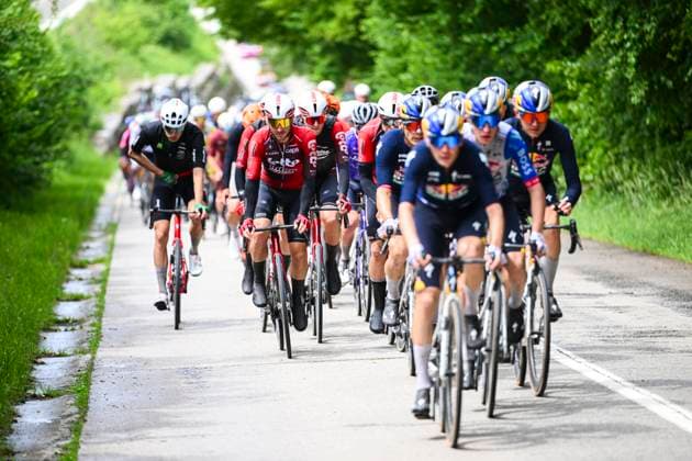 Tour de Wallonie 2026 Stage 2 LIBRAMONT-CHEVIGNY, BELGIUM - JUNE 02 : Taminaux Lionel (BEL) of Lotto Intermarche in action during stage 2 of the 47th edition of Ethias Tour de Wallonie an UCI ProSeries 2.Pro cycling road race stage for Men Elite of 192.1 km with start in Jodoigne and finish in Libramont-Chevigny on June 2, 2026 in Libramont-Chevigny, Belgium, 02 06 2026 ( Motordriver Pieter Van Herzele - Libramont-Chevigny Belgium  Copyright: xVincentxKalutx