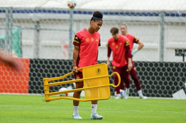 Köln, Deutschland: 02.06. 2026 - Training der DFB Frauen - Vorbereitung Länderspiel Deutschland vs. Norwegen für WM Qualifikation 2027 Im Bild: Shekiera Martinez (Deutschland) Copyright: HMBxMedia MadeleinexFantini
