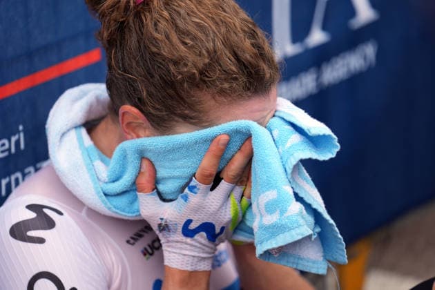 Switzerland™s Marlen Reusser of Movistar Team™s during Stage 4, an individual time trial, of the Giro d™Italia Women, from Belluno to Nevegal, Italy - Tuesday June 2, 2026  Copyright: xDavidexSpada LaPressex