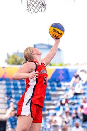 Warszawa 02.06.2026. 3x3 Basketball World Cup Day 2 in Warsaw, Poland. Ukraine - Canada match --- Mistrzostwa Swiata w koszykowce 3x3 Dzien 2 w Warszawie. Mecz Ukraina - Kanada Persons Shown : Tara Wallack Fot. Kai Taller Arena Akcji NEWSPIX.PL --- newspix.pl 