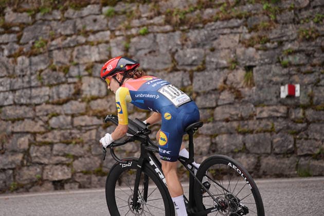 New Zealand™s Niamh Fisher-Black of Lidl - Trek™s during Stage 4, an individual time trial, of the Giro d™Italia Women, from Belluno to Nevegal, Italy - Tuesday June 2, 2026  Copyright: xMarcoxAlpozzix xLaPressex