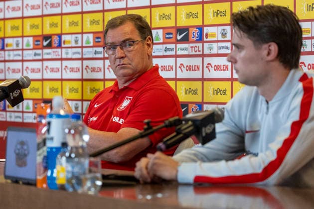 Practice session team Poland 02.06.2026 football, Warsaw, PGE National Stadium, Polish football Poland press conference, PK, Pressekonferenz and national team, Nationalteam training session before friendly game with Nigeria image shows: Jan Urban (L) Nicola Zalewski (R) Copyright: xKatarzynaxPlewczynskax 20260602FCTKPKAPL6373