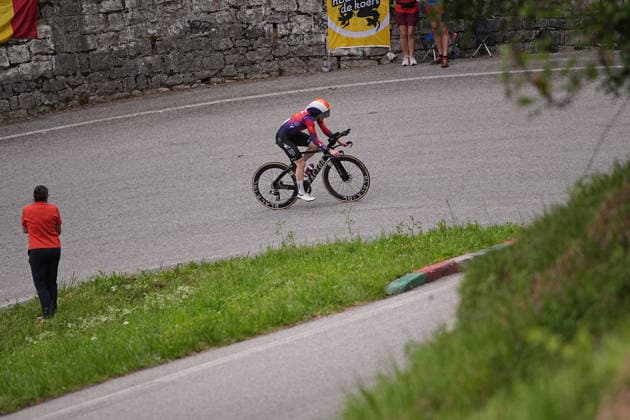 United States™s Lily Williams of Human Powered Health™s during Stage 4, an individual time trial, of the Giro d™Italia Women, from Belluno to Nevegal, Italy - Tuesday June 2, 2026  Copyright: xMarcoxAlpozzix xLaPressex
